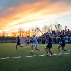 Stoney Creek High School lacrosse players during a match