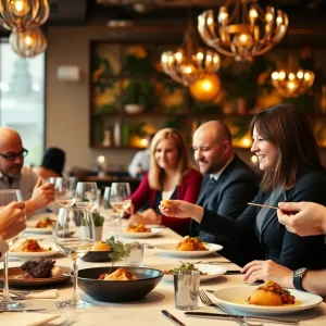 Guests enjoying a chef-led dining event at Tasting Collective