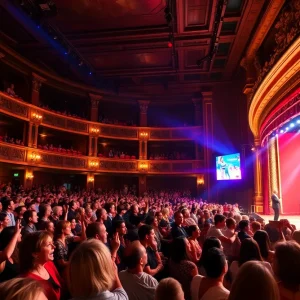 Audience enjoying Tyrese Gibson's Mother's Day concert at Fox Theater in Detroit.