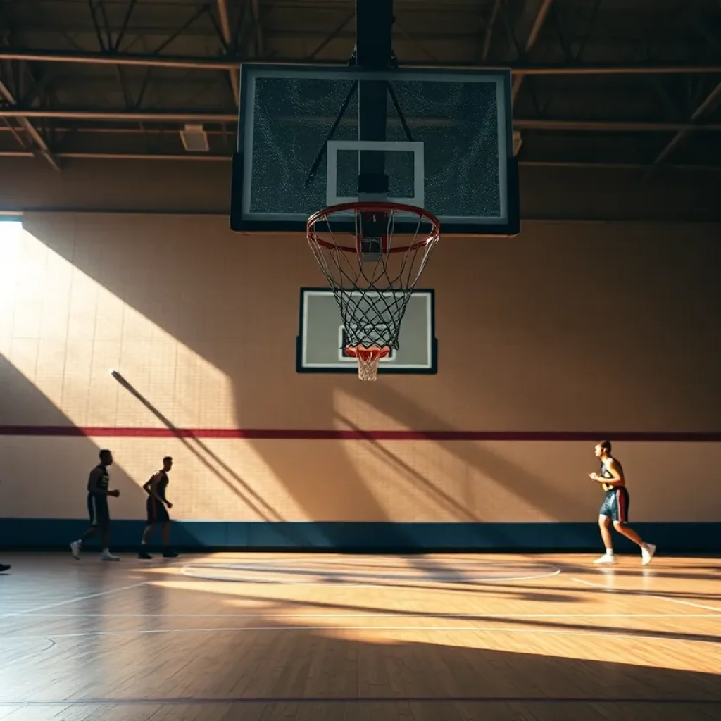 Basketball court symbolizing integrity in sports