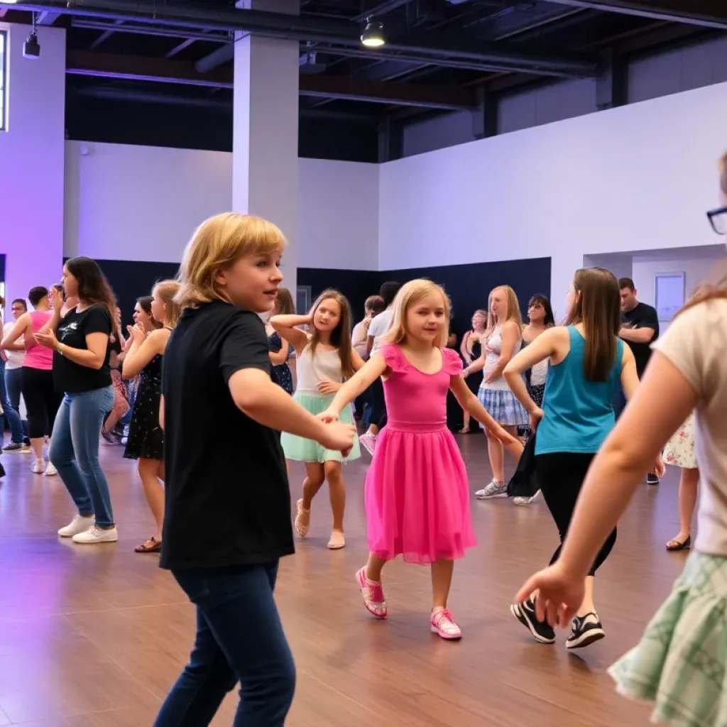 Community members participating in dance studio nominations