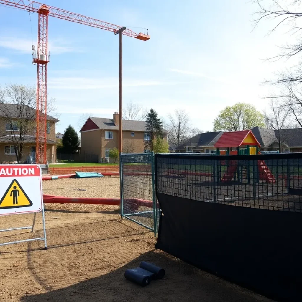 Construction of Chick-fil-A near Montessori School