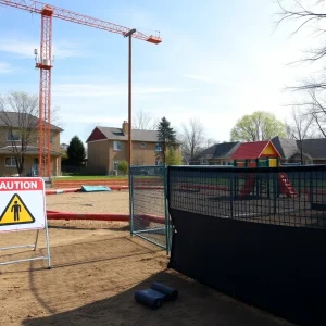 Construction of Chick-fil-A near Montessori School