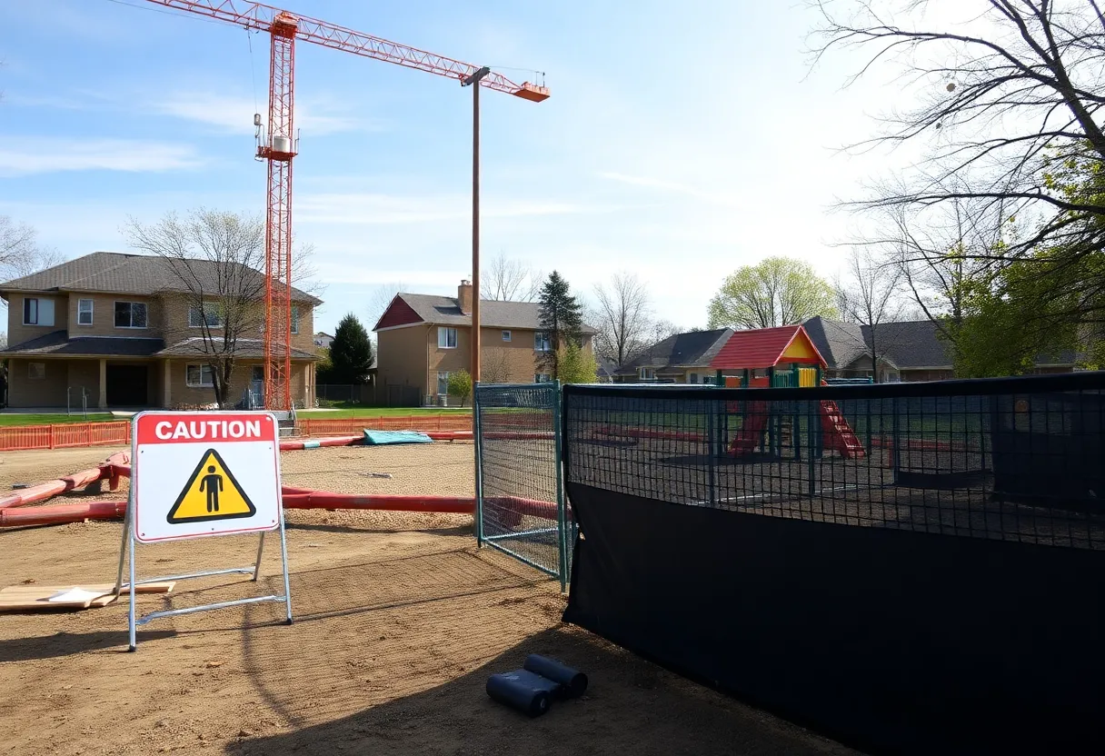Construction of Chick-fil-A near Montessori School