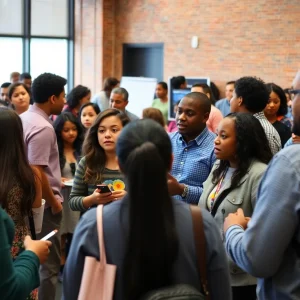 A diverse group engaged in discussions on educational reform in Detroit.