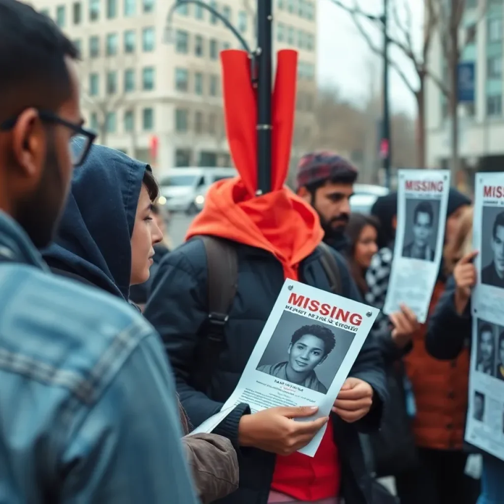 People gathering to discuss missing persons in Detroit