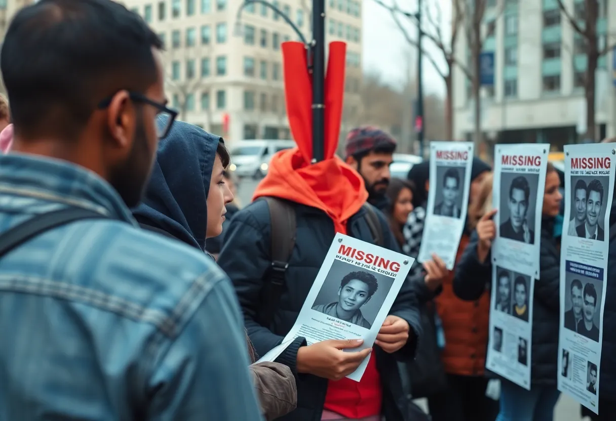 People gathering to discuss missing persons in Detroit