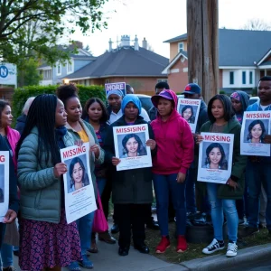 Community gathers to support the search for a missing teenager.