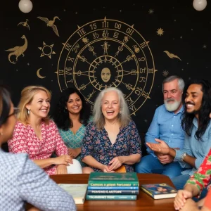 Participants engaged in an astrology workshop led by the AstroTwins in Detroit