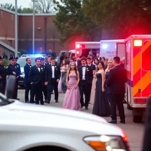 Police investigating shooting at a high school prom send-off event