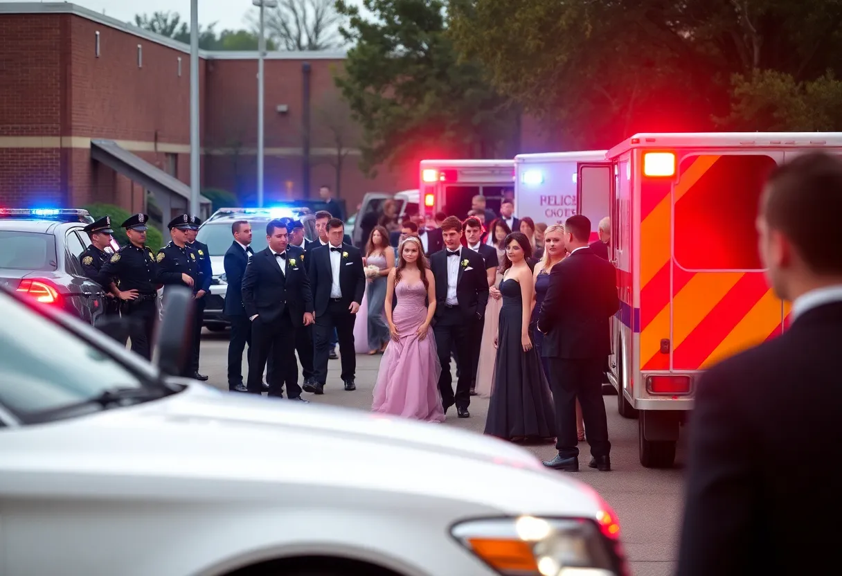 Police investigating shooting at a high school prom send-off event