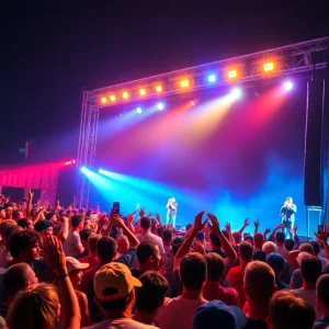 Crowd enjoying a lively hip-hop concert in Detroit
