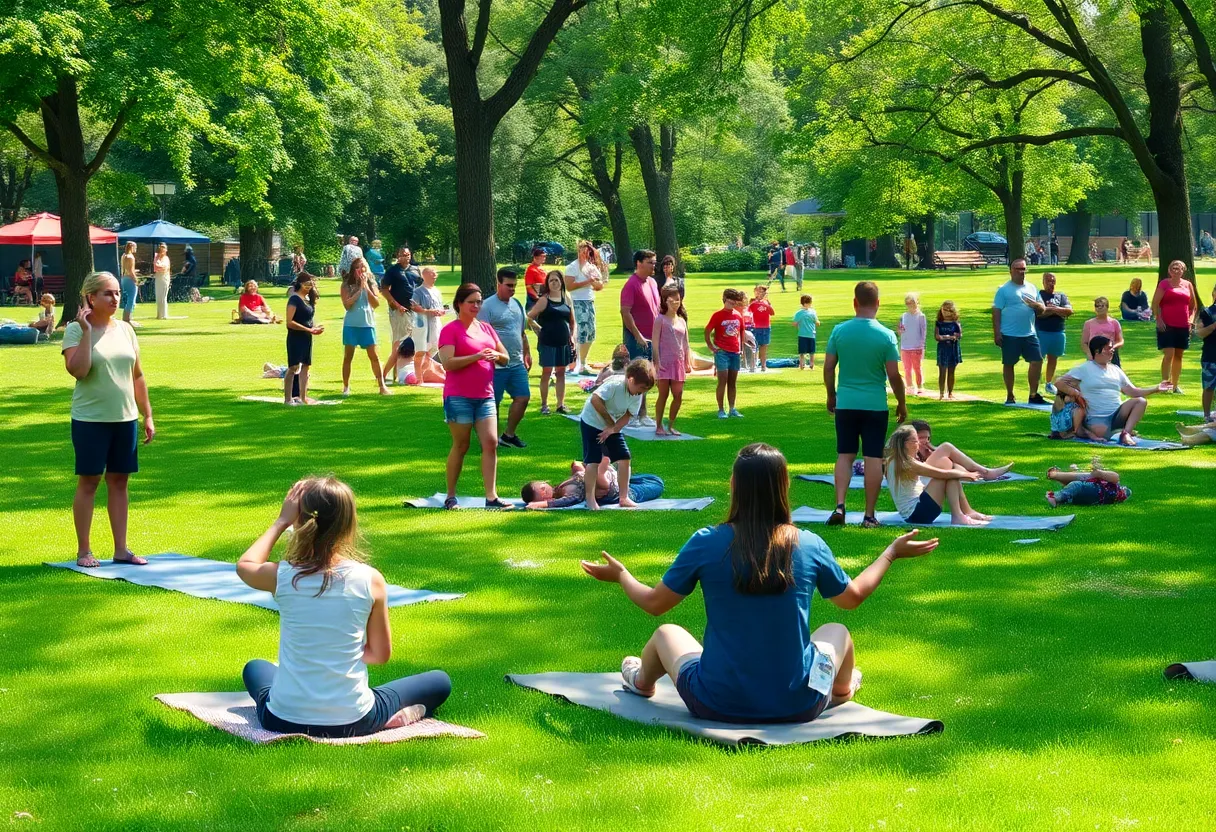 Families enjoying summer activities in Detroit parks.