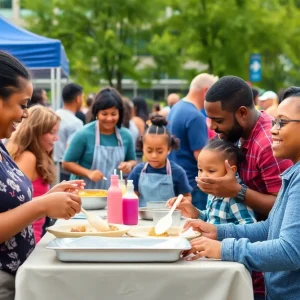 Families celebrating Father's Day in Detroit with various activities.