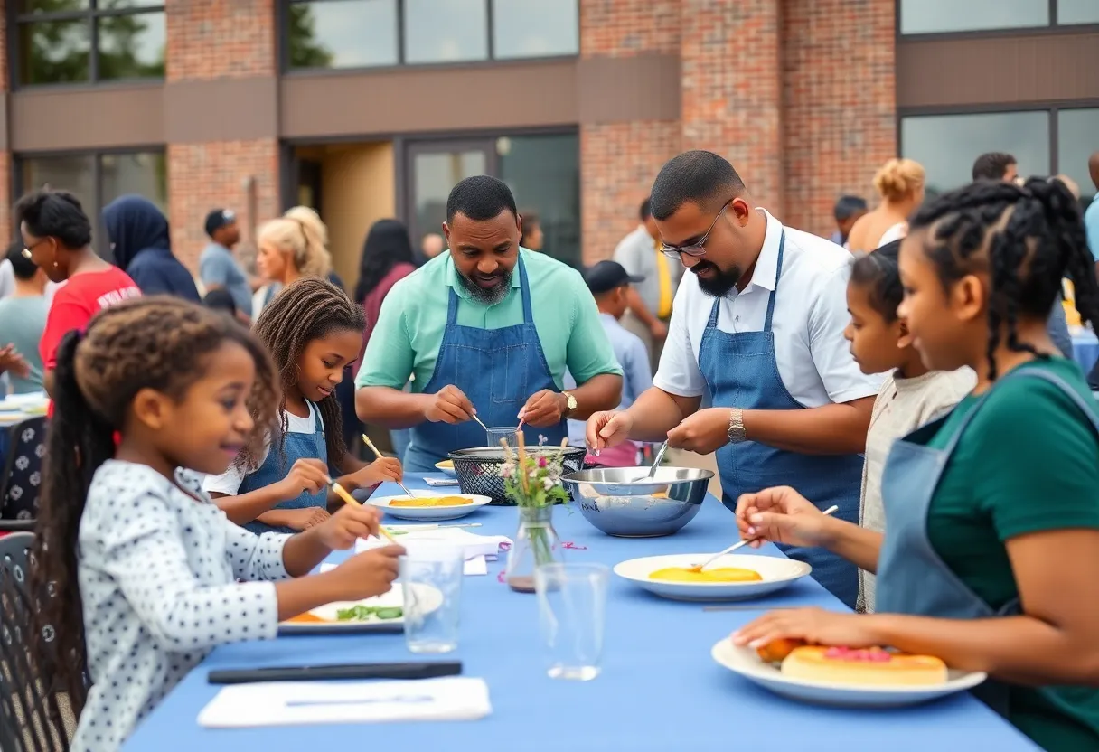 Families celebrating Father's Day in Detroit with various activities.
