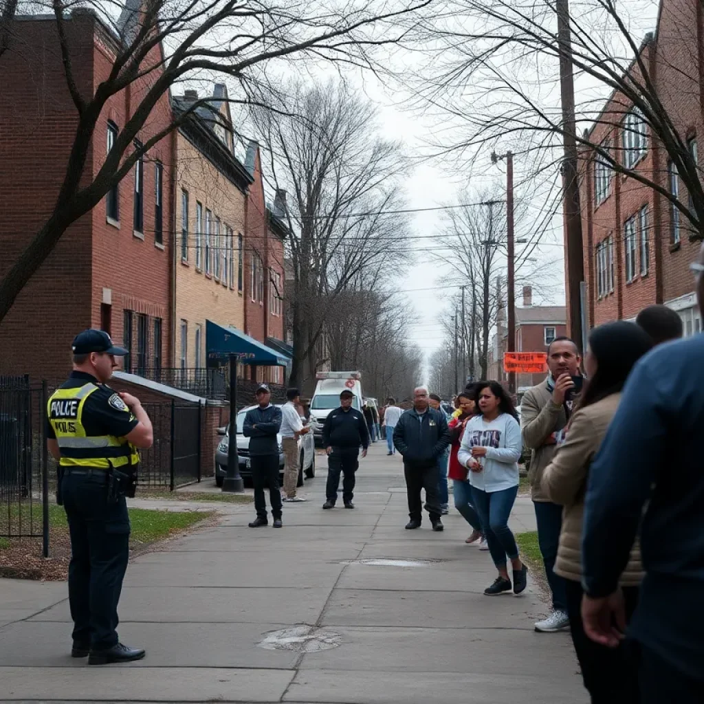 Police responding to a shooting incident in Harper Woods neighborhood