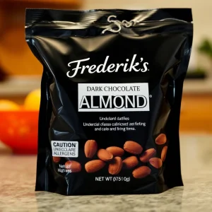 Recall notice for Frederik's Dark Chocolate Almonds due to allergen risk