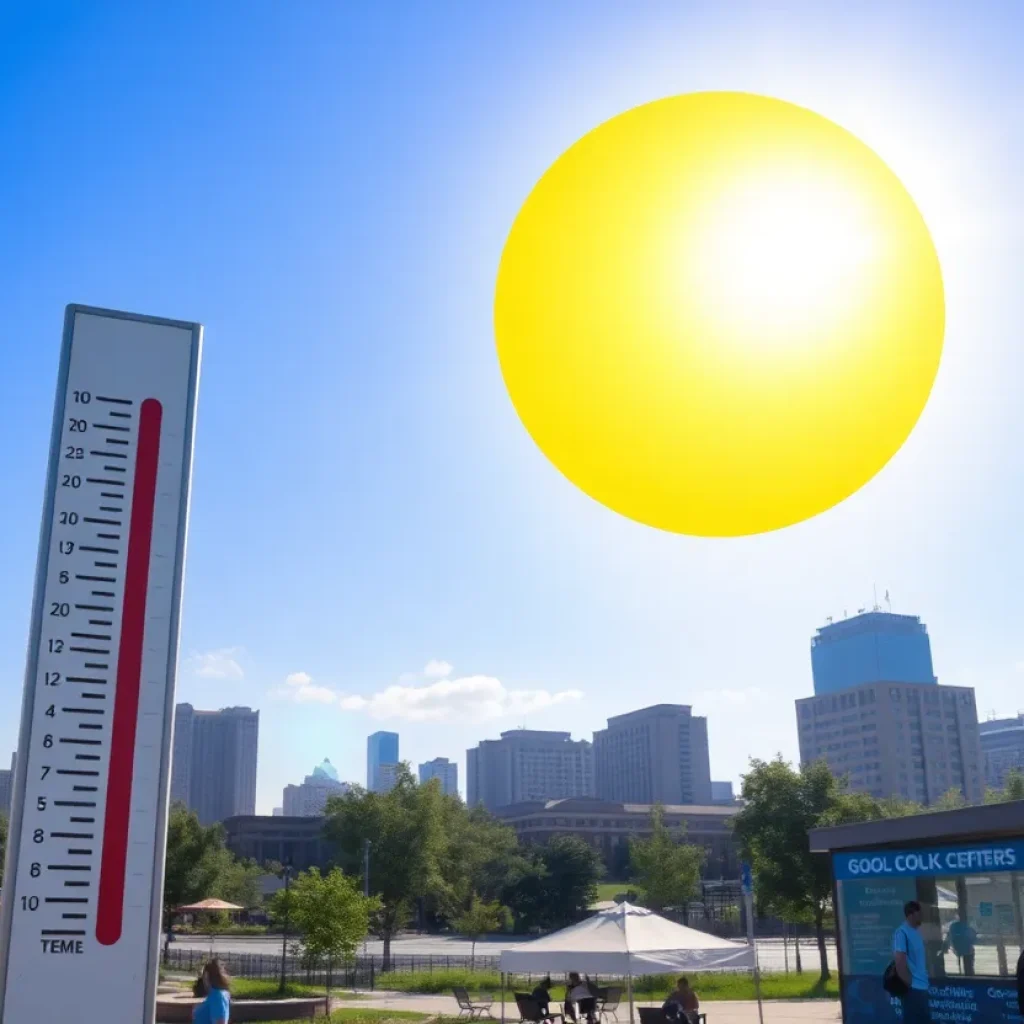 Metro Detroit landscape during extreme heat wave