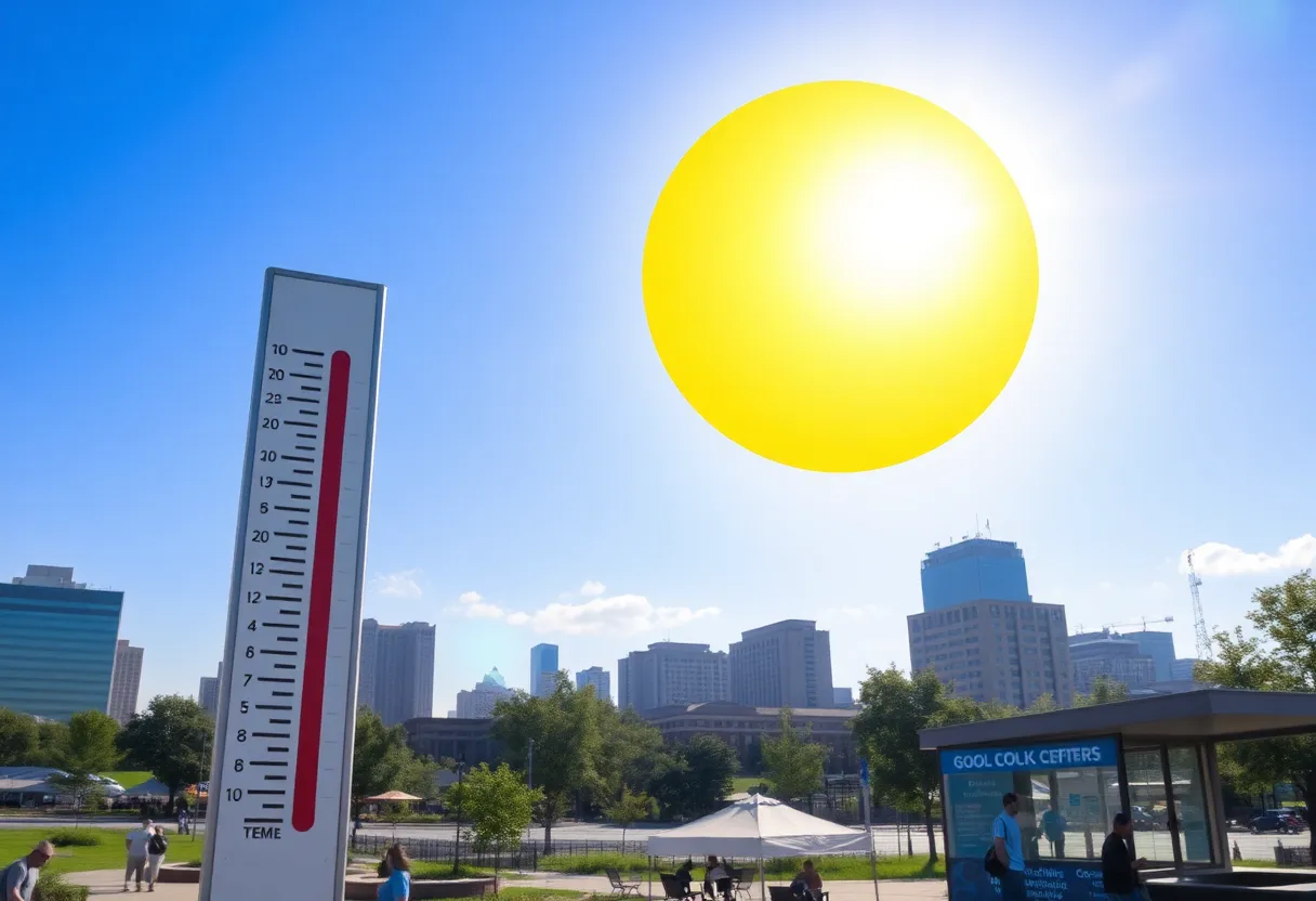 Metro Detroit landscape during extreme heat wave