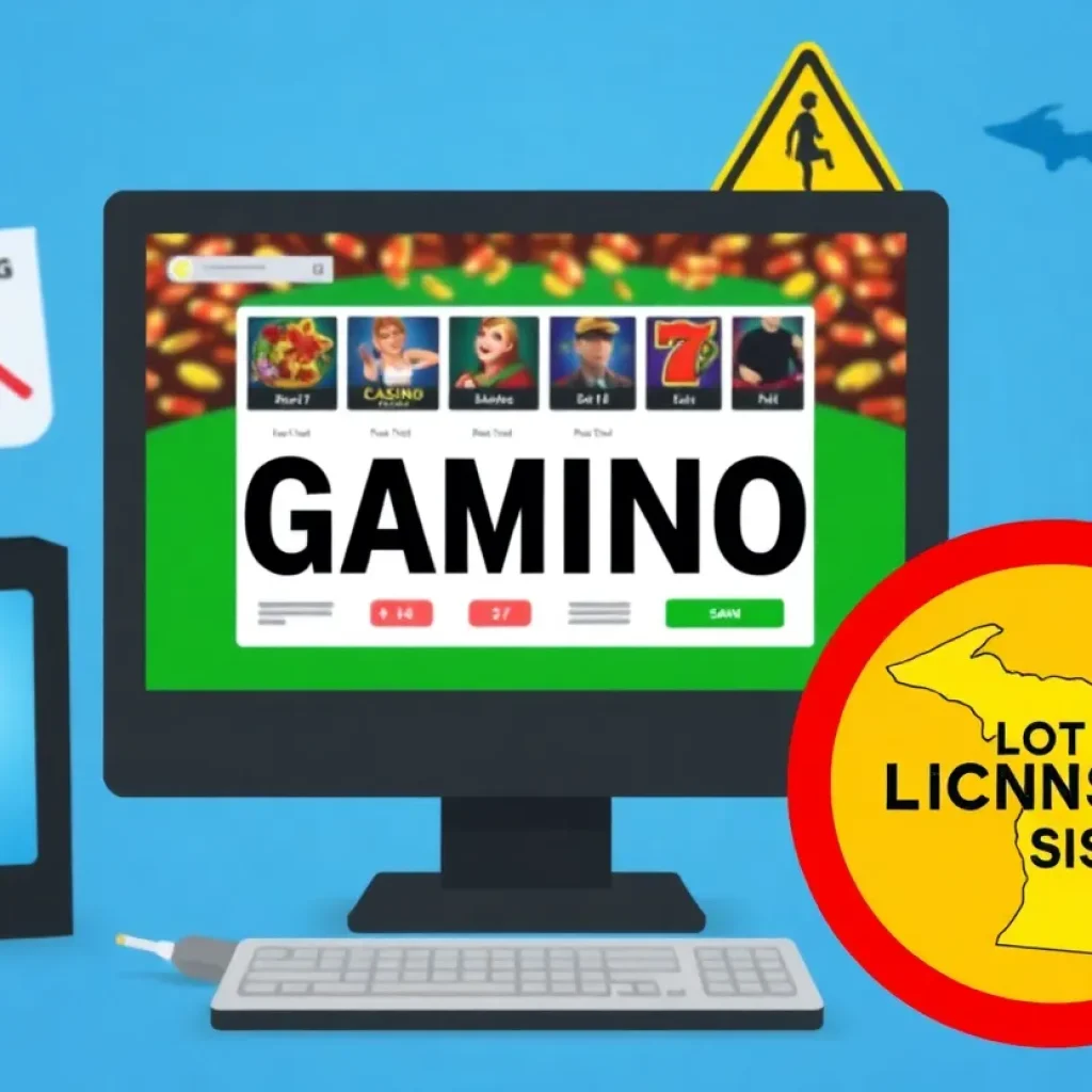 Online gambling warning in Michigan