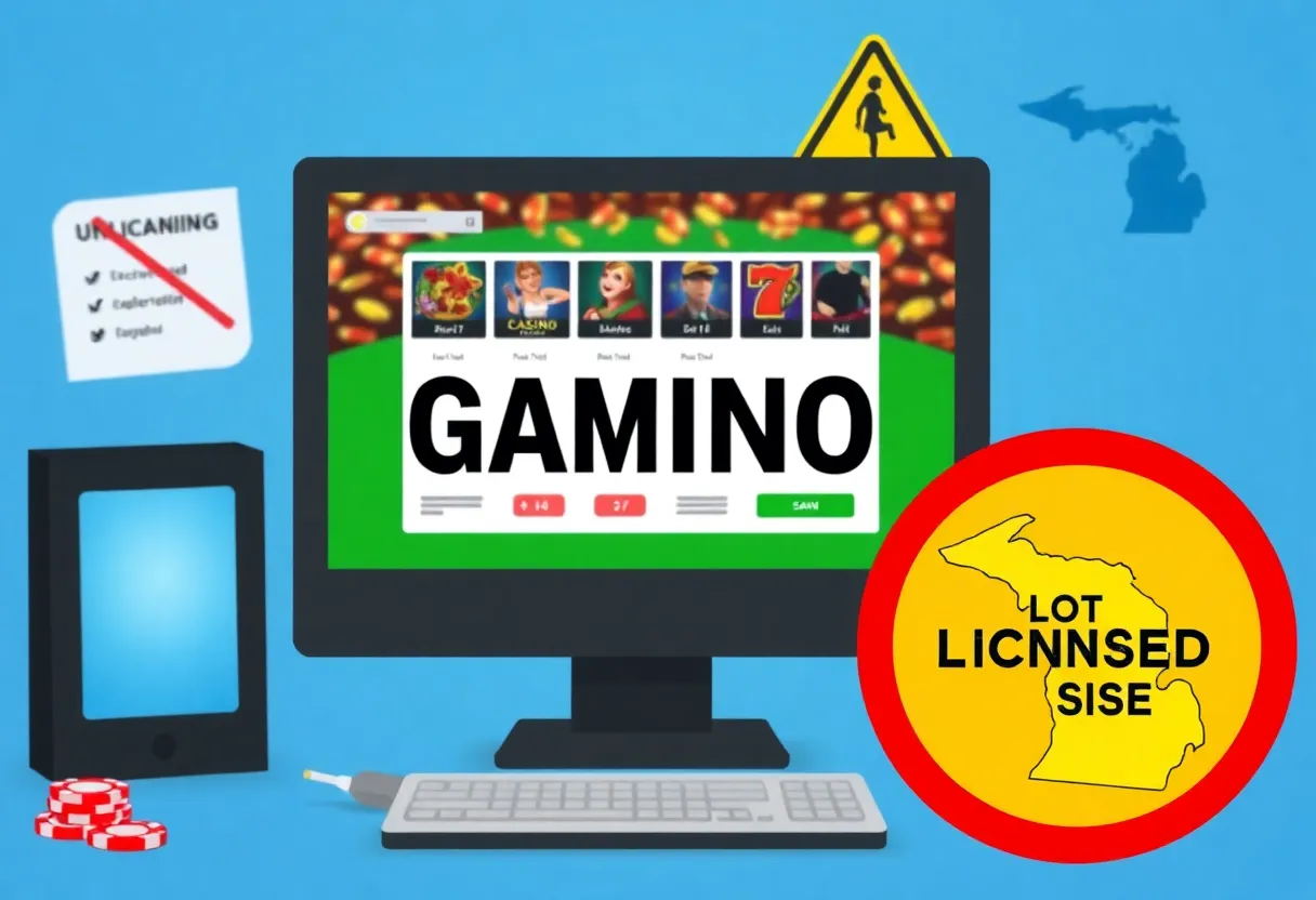 Online gambling warning in Michigan