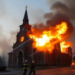 Fire engulfs St. Agnes Catholic Church in Detroit