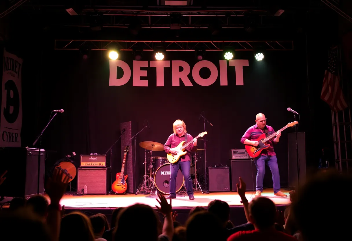 Indie band performing at a Detroit venue in the 1990s
