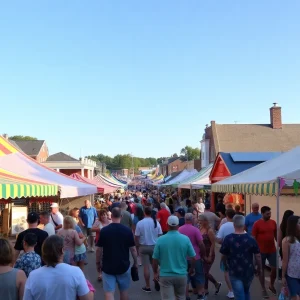 Crowd enjoying the Buy Michigan Now festival in South Lyon