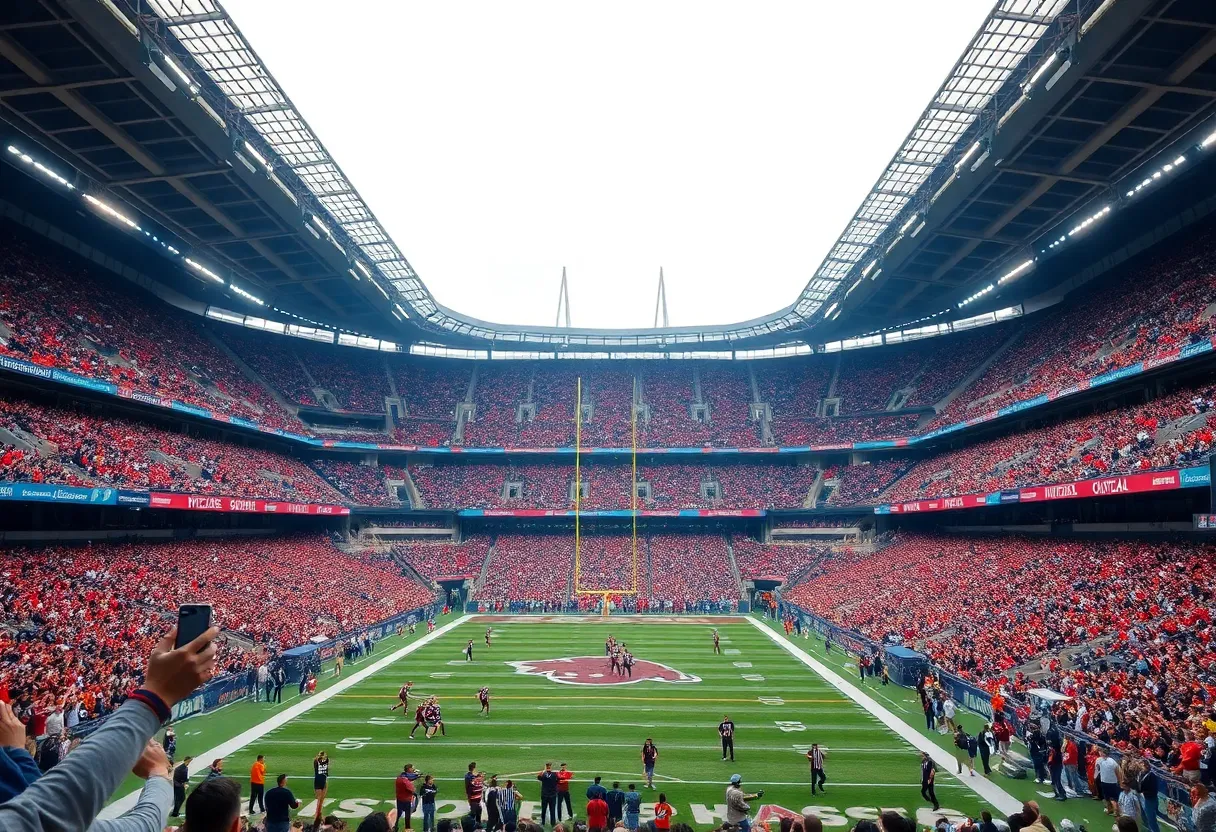College football game between Michigan and Western Michigan in Frankfurt, Germany
