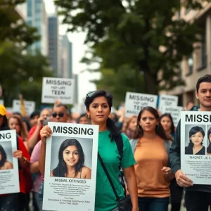 Volunteers searching for missing teenagers in Detroit.