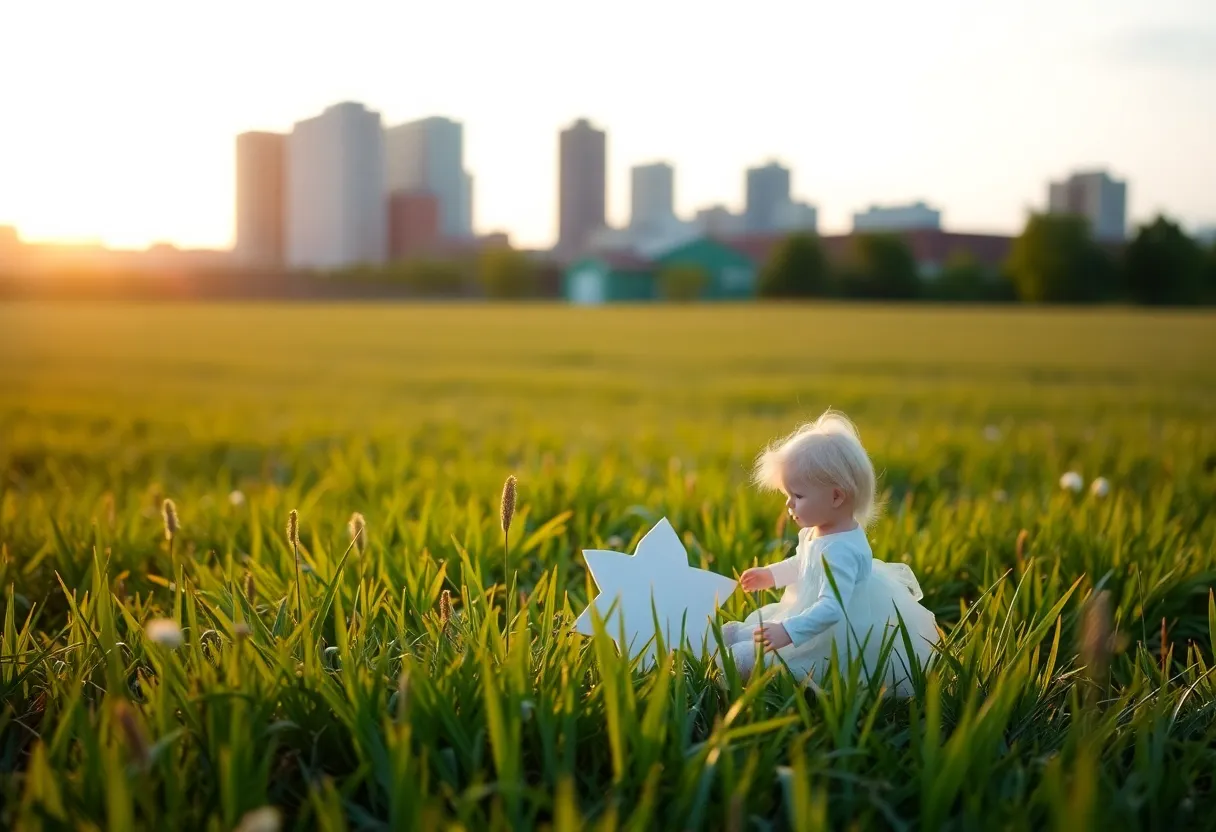 Field in Detroit where baby doll remains were found