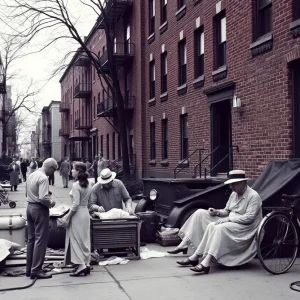 Illustration of Detroit facing extreme heat in 1936