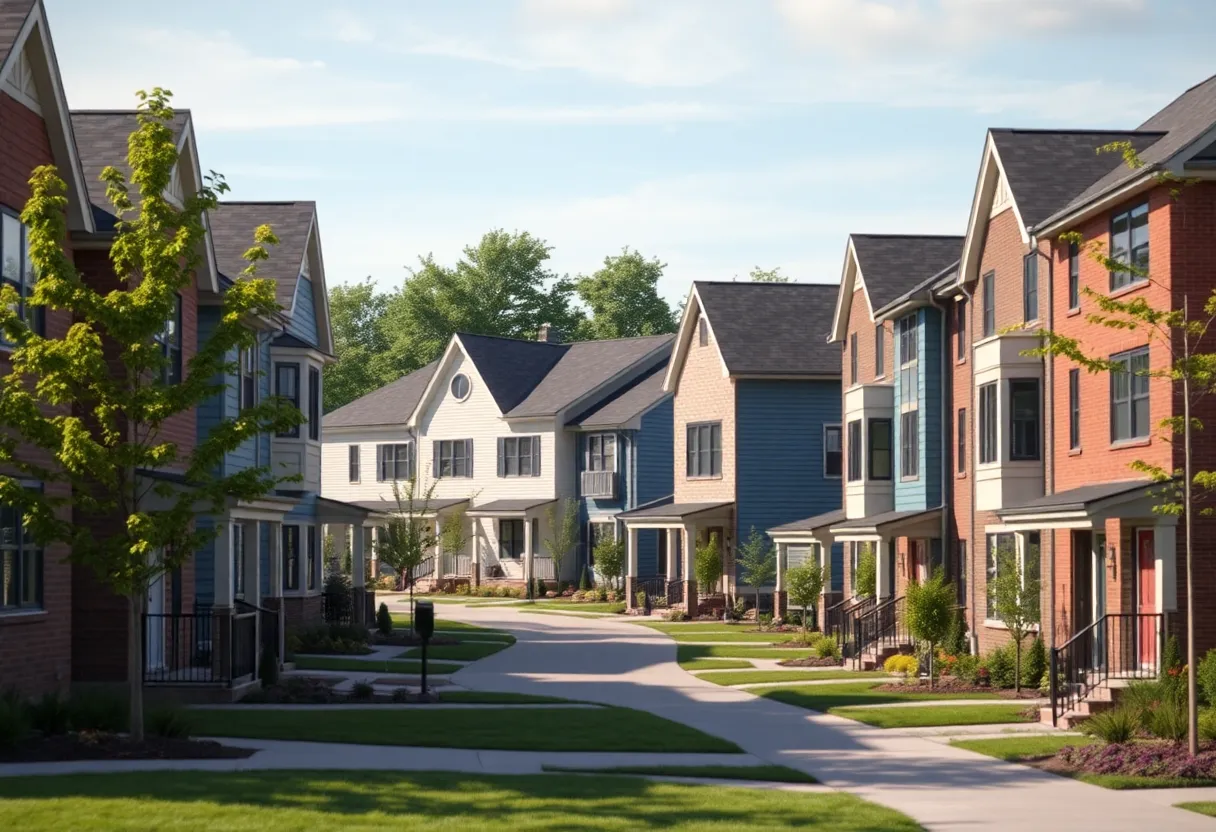Modern townhomes and single-family homes in Detroit