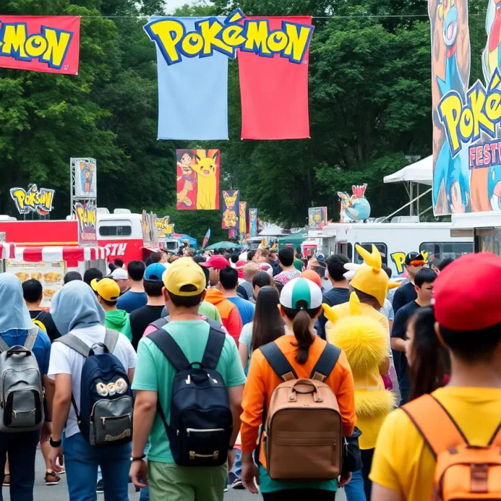 Attendees enjoying the Detroit Poke Fest with cosplay and vendors