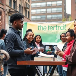 Detroit youth participating in a fundraiser for financial literacy program