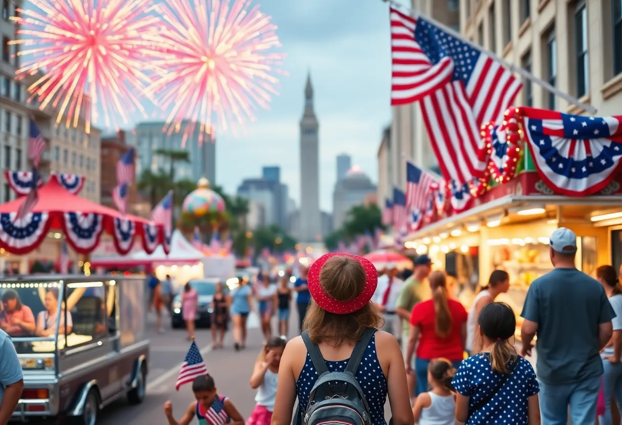 Families enjoying Fourth of July fireworks and festivities in Metro Detroit