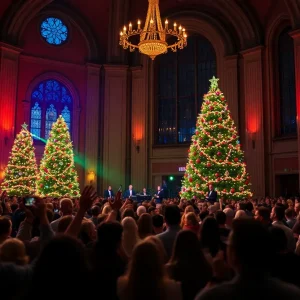 Audience enjoying the GRiZMAS concert at Masonic Temple