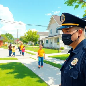 Community police patrol in Hamtramck neighborhood