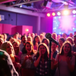 Audience enjoying a live comedy show
