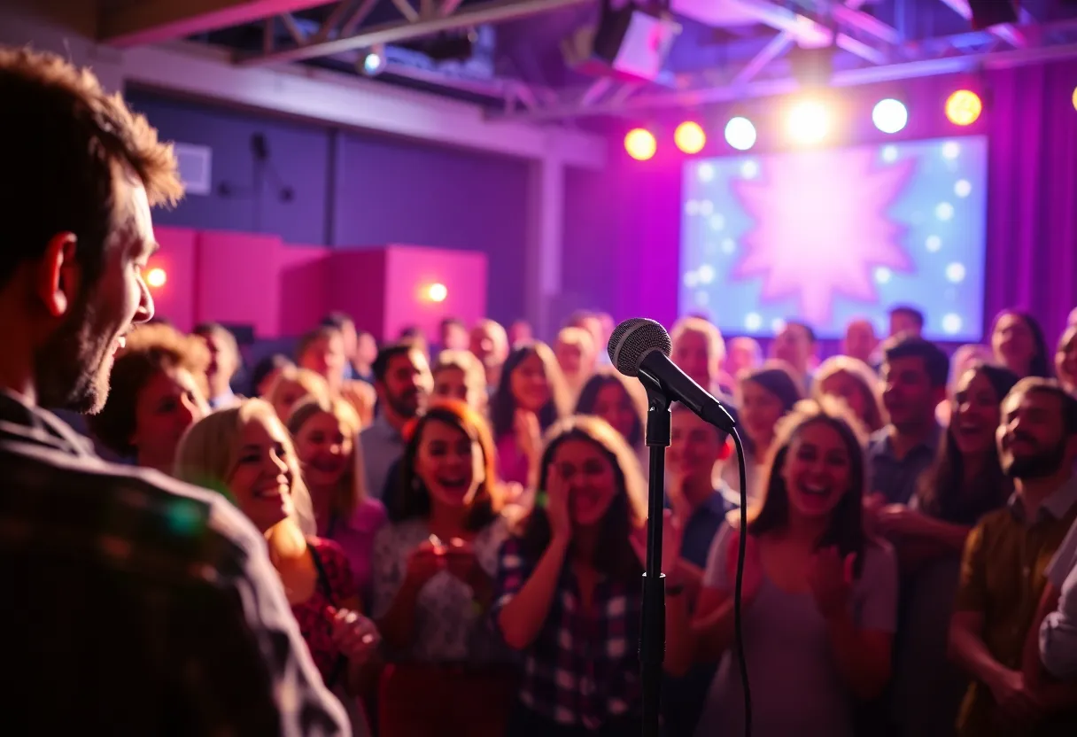 Audience enjoying a live comedy show