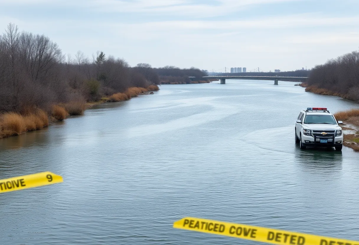 Police checking for firearms at the St. Clair River