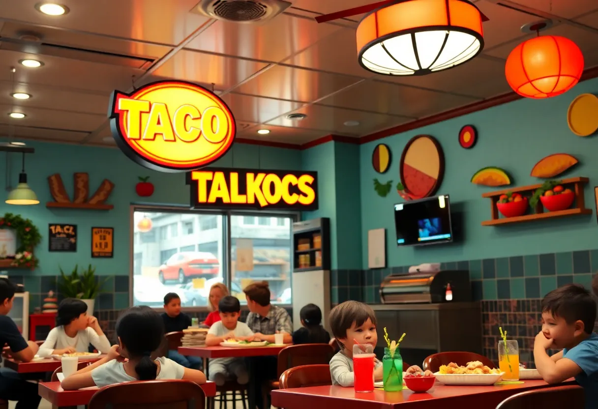 Lola's Taco Bar dining area filled with patrons enjoying their meals.