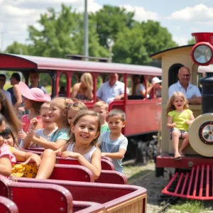 Families enjoying train rides in Metro Detroit
