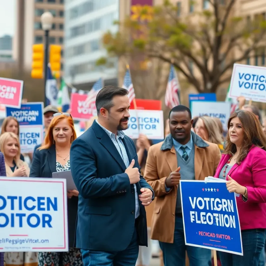 Campaign scene for the Michigan Senate race