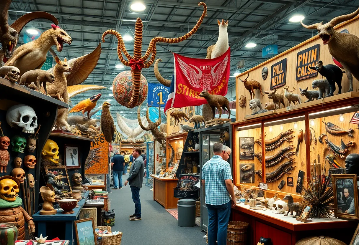 Vendors and items at the Oddities & Curiosities Expo in Detroit