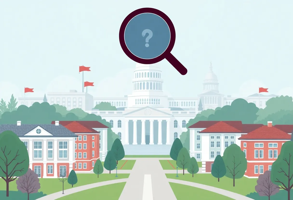 University of Michigan campus representing scrutiny and investigation
