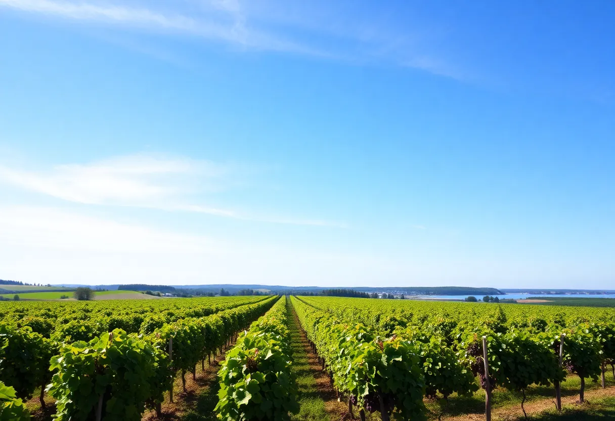 Vineyards located in Old Mission Peninsula, Michigan