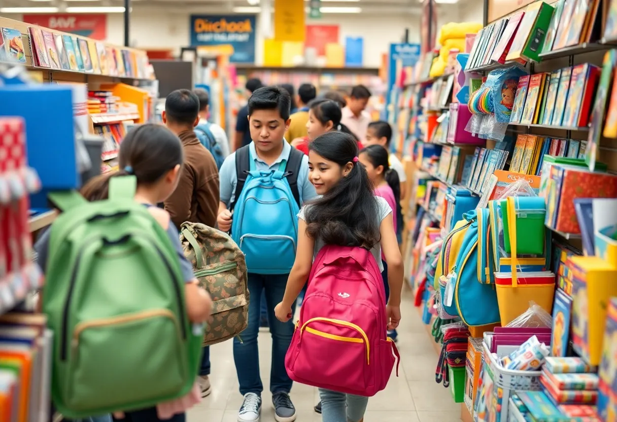 Families shopping for school supplies in Metro Detroit