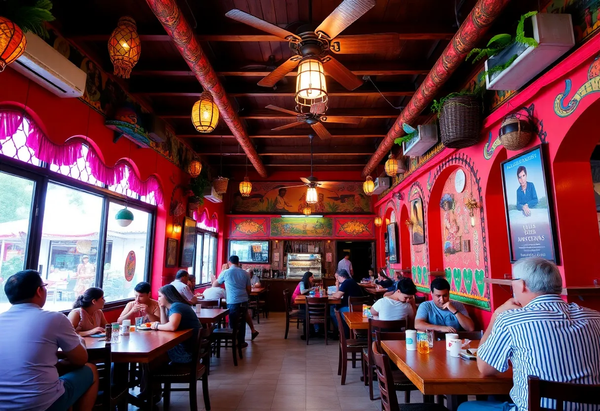 Interior view of Baru restaurant with guests enjoying meals.