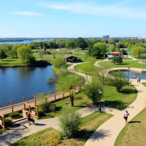 People enjoying activities at Belle Isle Park